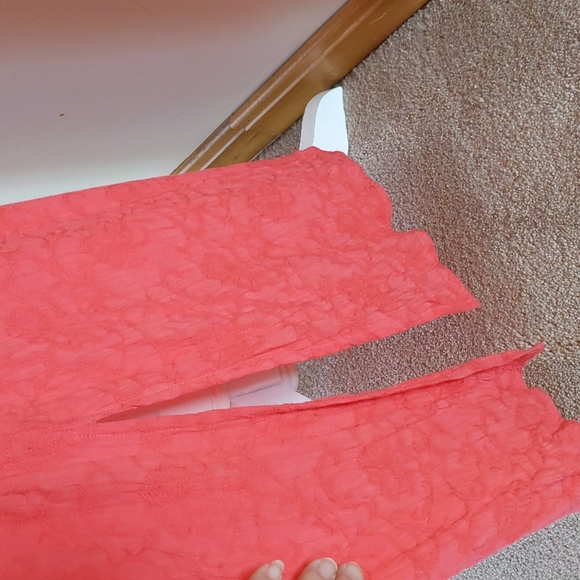 Karin Stevens Empire Waist Side Vent Maxi Dress 6 Peachy Pink Coral - Picture 8 of 15